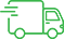 Icon of a green delivery truck, representing free U.S. shipping.